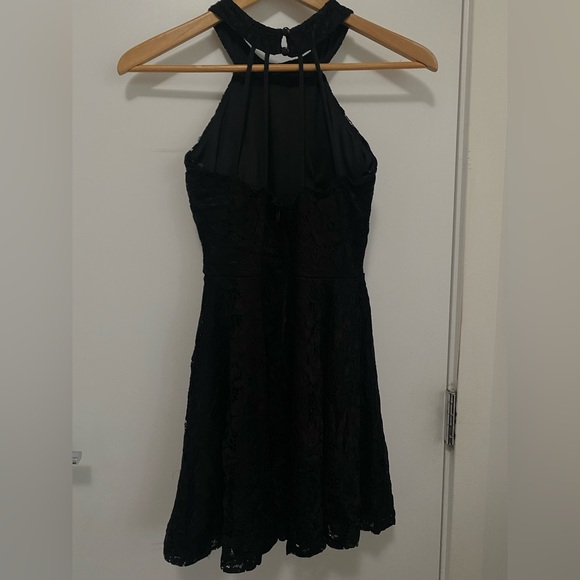 Black Halter Lace Dress - Small - Picture 2 of 9